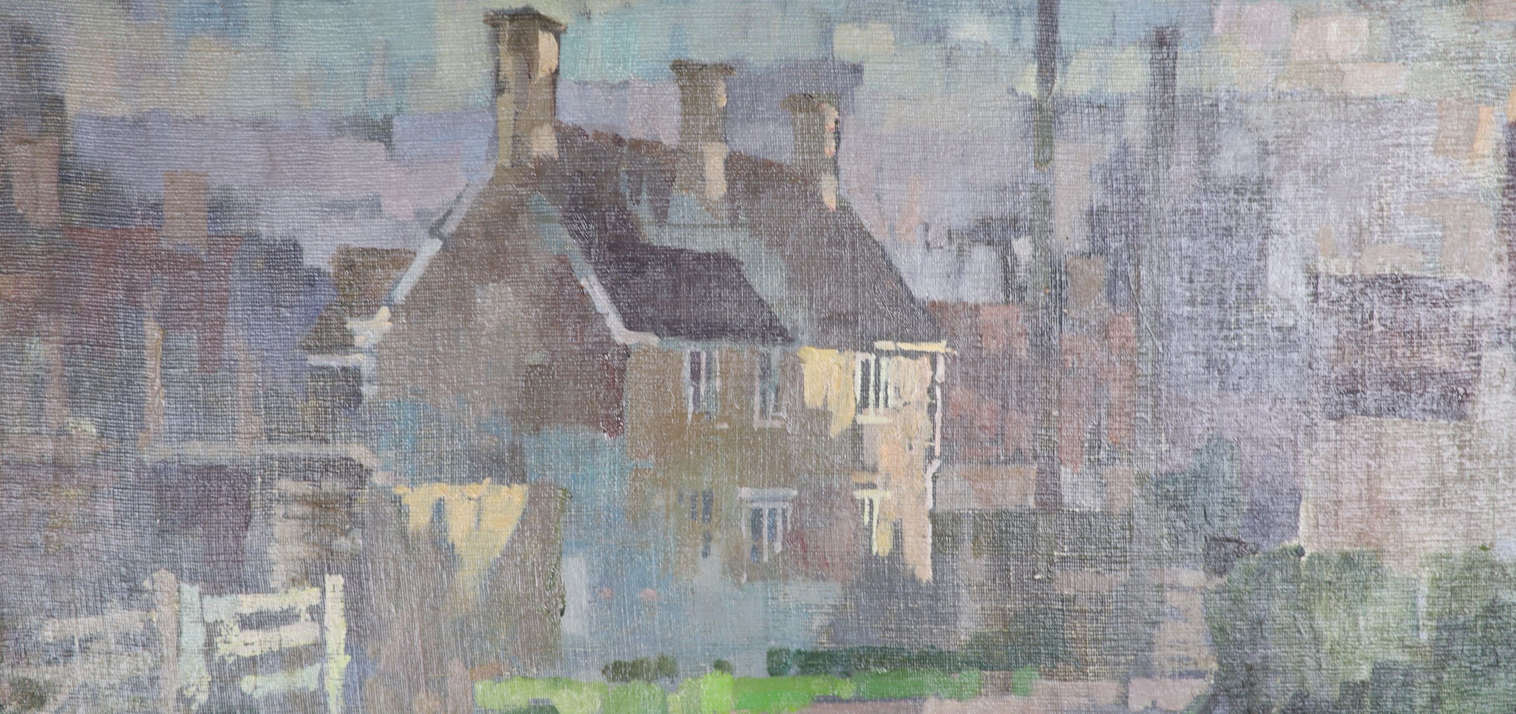 Michael Cadman (1920-2010), fourteen assorted oils on board, mostly landscapes, largest 30 x 46cm, mostly unframed and many unsigned, together with a sketch book